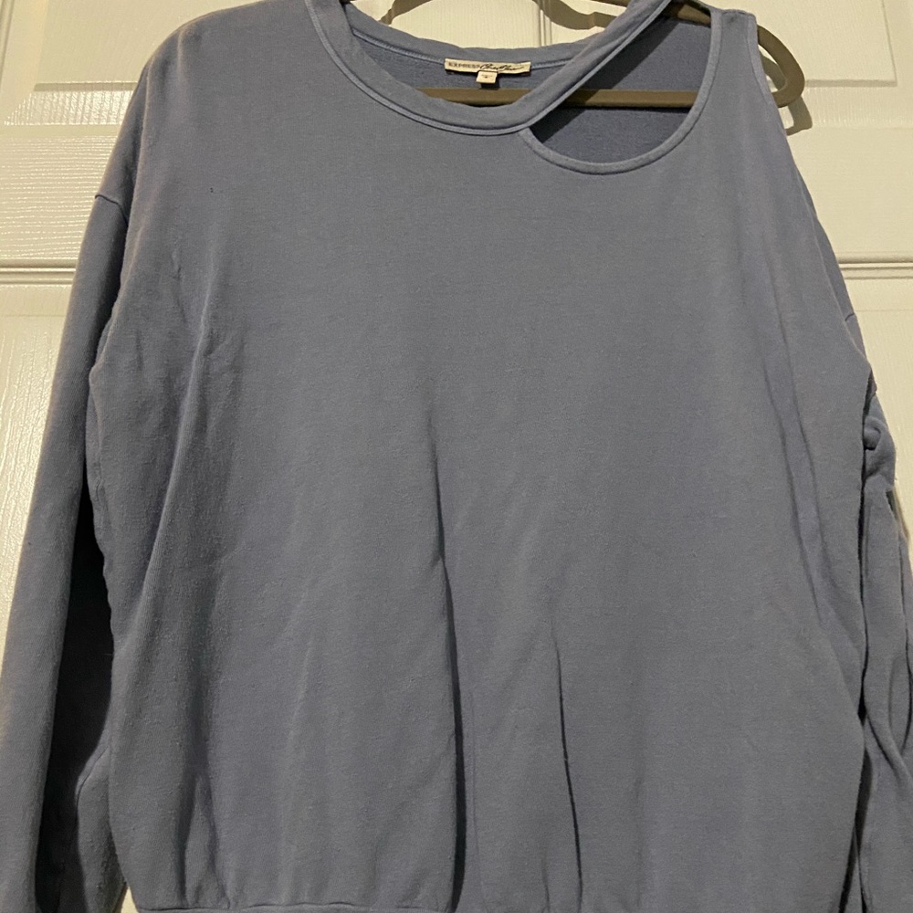 Express Shoulder-less Sweatshirt